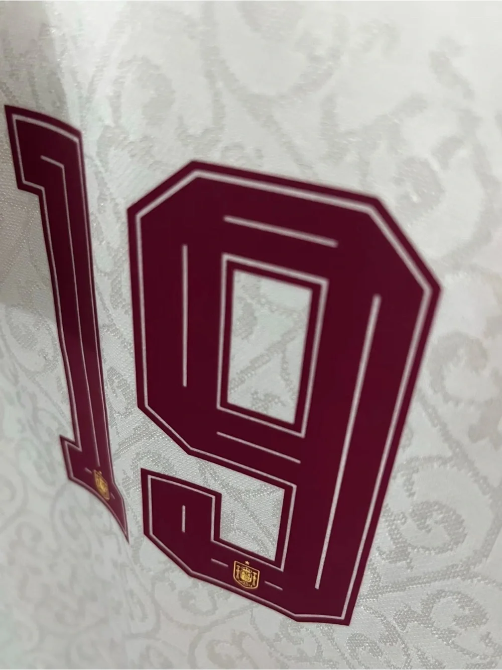 adidas Spain White & Maroon National Team Jersey
